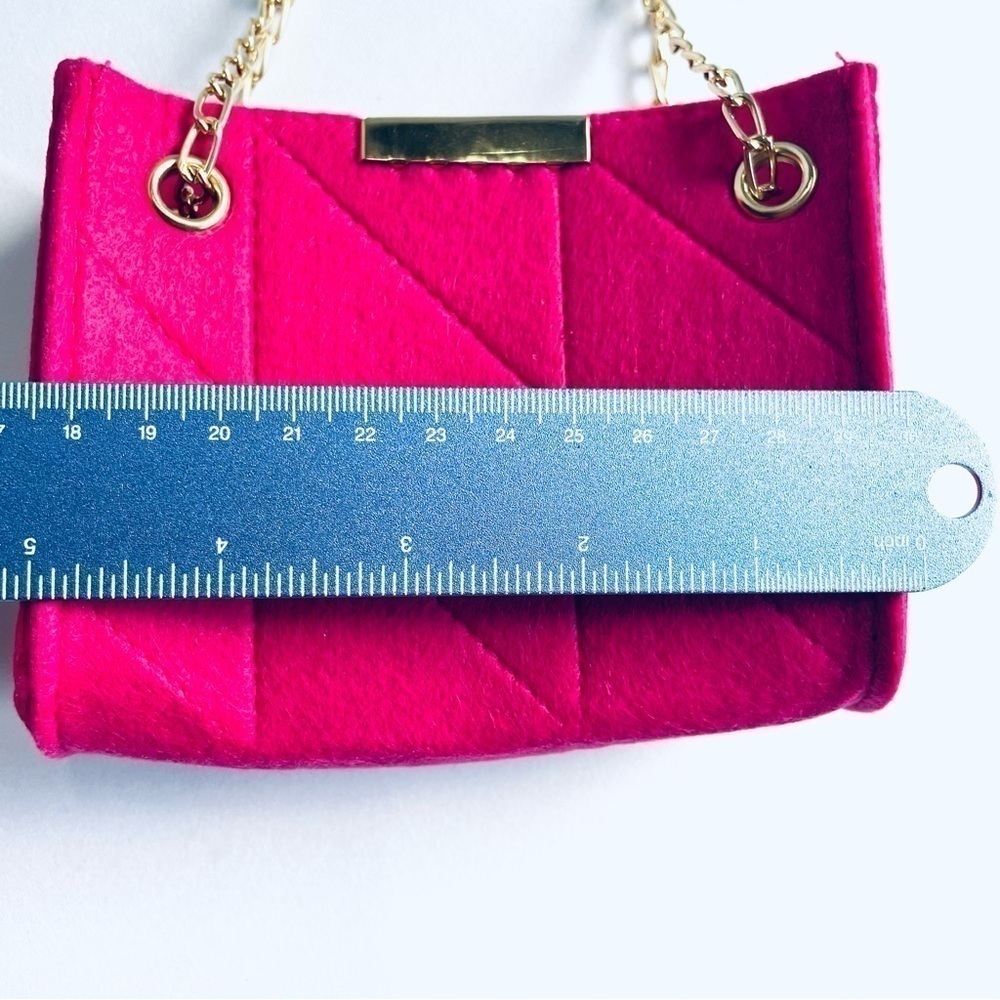 NWOT Barbie Style Hot Pink Square Evening Bag Women Mini Purse Girls - Picture 11 of 13